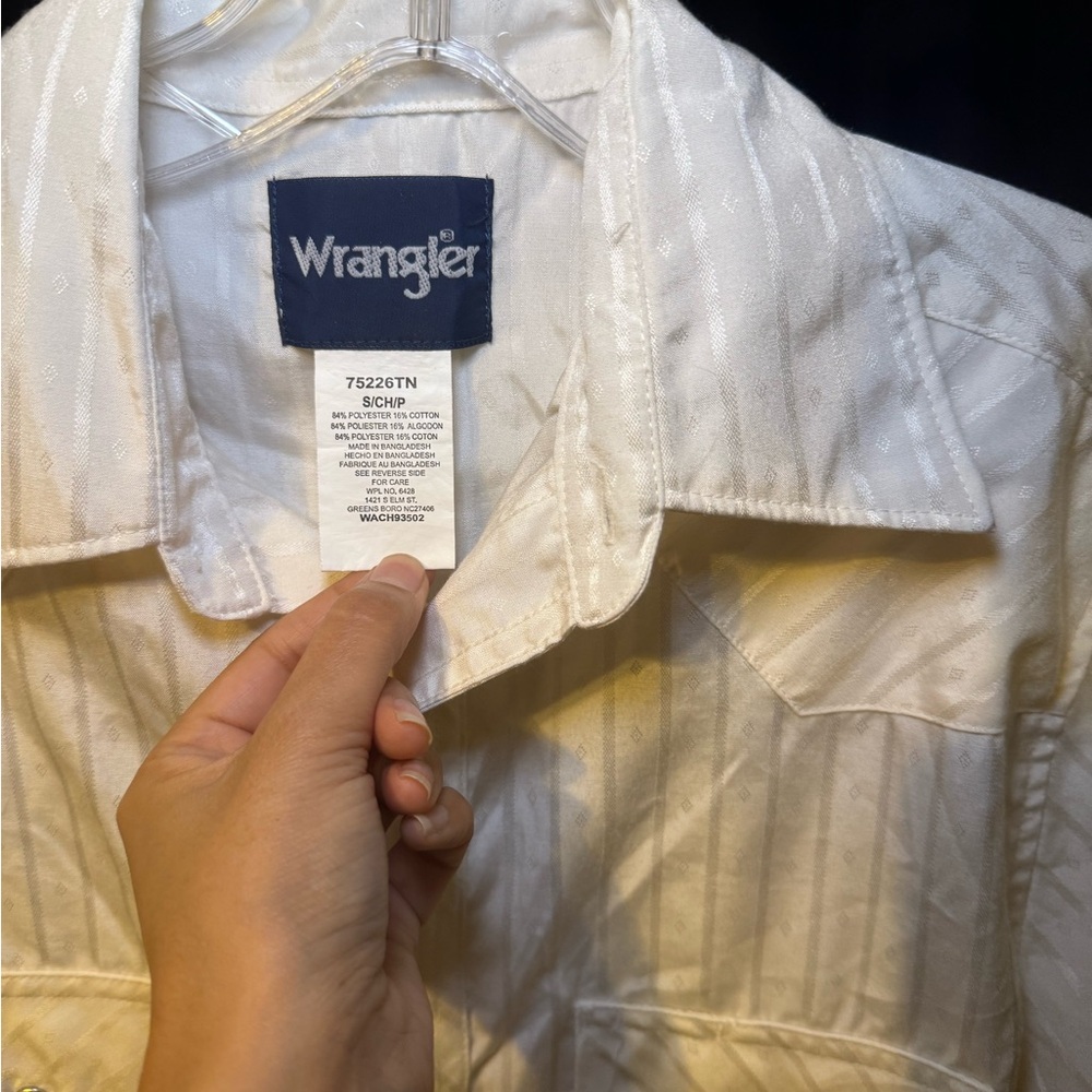 Wrangler White Button Up Top - image 3